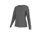 Grey long-sleeved t-shirt with a round neck.