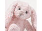 Close-up of a pink plush bunny.