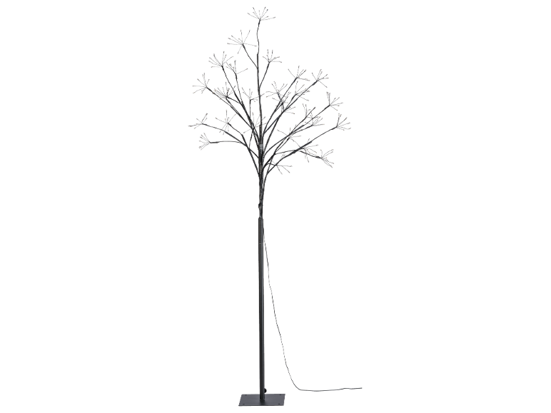 Decorative LED light tree with a black stand and branches, ideal for festive illumination.