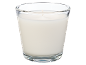 White candle in a glass jar.
