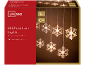 LED Curtain Lights with warm white snowflake-shaped lights, 90 x 55cm