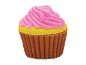 Cupcake with pink frosting