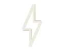 Lightning bolt icon on a black background.