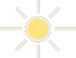 Stylized sun icon.
