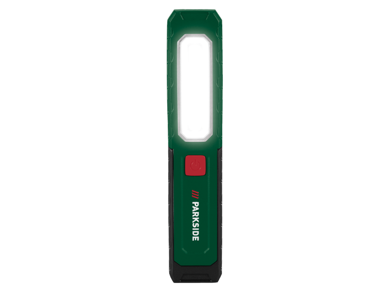 Green LED work light with red power button