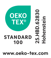 STANDARD 100, 25.HBD.62830 Hohenstein, www.oeko-tex.com
