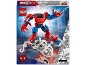 Red and blue robot with spider figure and white creature, with 'LEGO 76308' text.