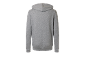 Grey hooded sweatshirt, back view.