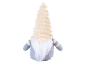 Plush Christmas gnome with a white beard and a beige hat.