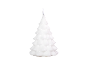 White LED candle in the shape of a Christmas tree
