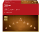 LED curtain lights with stars, warm white light, dimensions 120 x 80 cm.
