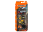 Construction vehicle toy set with five different vehicles, including a dump truck and tractor.