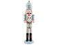 Livarno nutcracker, light blue, with drum and golden accents