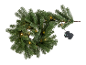 Christmas garland with warm white LED lights and a control box