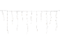 Christmas string lights with warm white LED bulbs on a white background.