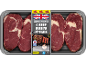 Pack of 4 matured beef ribeye steaks (800g).