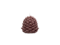 Brown pinecone-shaped candle