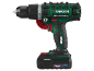 Cordless drill with 2.0Ah battery, green and black.