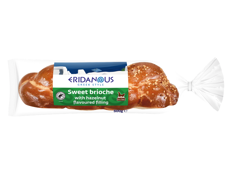 Sweet brioche with hazelnut flavoured filling, 500g