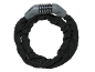 Black bicycle chain with a combination lock