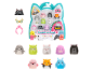 A set of mini squishy toys and accessories, including a mystery rare mini-squish.
