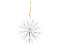 White paper Christmas star decoration with a golden string.