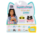 Squish-a-longs packaging with a girl holding mini-squish toys, featuring various collectible characters and accessories.