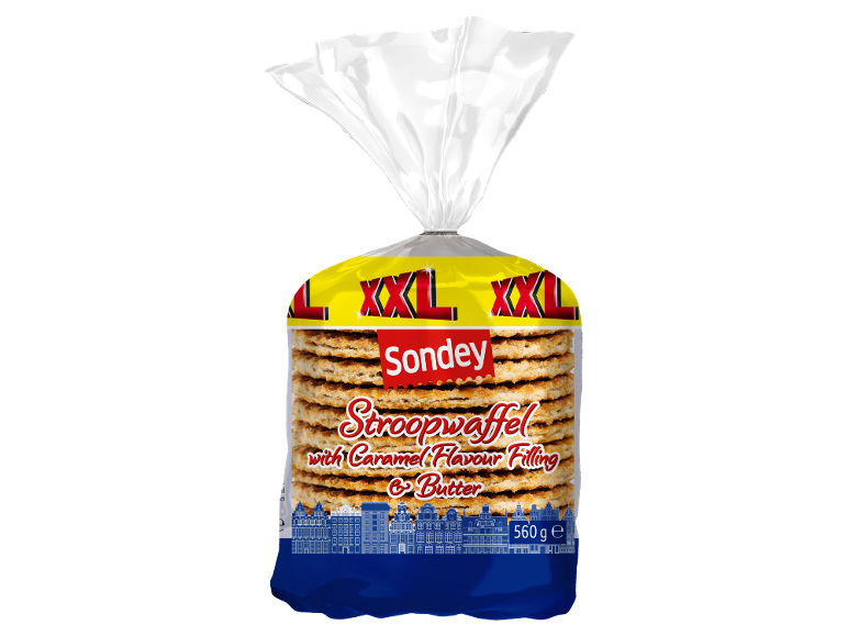 XXL Stroopwafel with caramel flavour filling and butter, 560g.