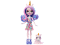 Unicorn doll with rainbow hair and a small pink unicorn.