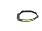 Headlamp with black strap and yellow LED strip