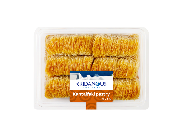 Tray of Greek kataifaki pastry with 6 portions, 450 g.