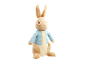 Plush rabbit in blue jacket