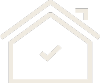 House icon with a checkmark, indicating confirmation or selection.