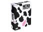 Herd Mentality board game with a black and white cow print design.