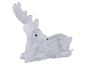 White illuminated reindeer Christmas decoration