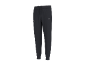 Men's black jogger sweatpants with a drawstring and elastic cuffs.
