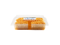 Clear plastic tray with Kantafaki pastry, with an orange label indicating 'Kantafaki pastry 450 g'.