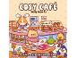 Cute coloring book with a cafe theme, animal characters and sweet treats.