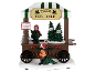 Christmas tree sale stand with a 'TREES FOR SALE' sign and prices.