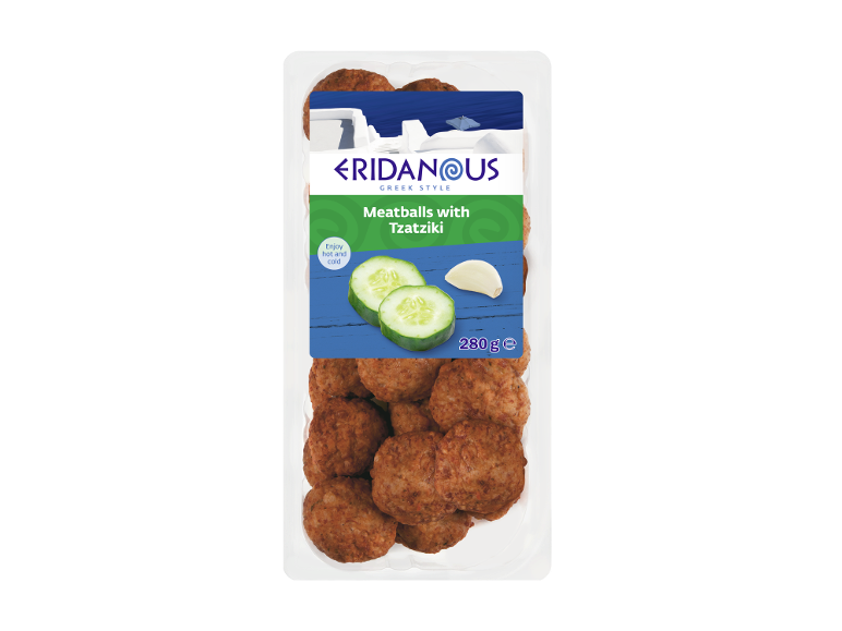 Greek style meatballs with tzatziki, cucumber, and garlic, 280 g.