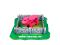 Toy with a pink cow in a paddock and the text Herd Mentality.
