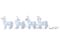 Illuminated reindeer figures for Christmas decoration