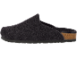 Dark grey felt slipper with cork sole
