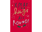 Red Christmas card with the text 'Xmas hugs all round!'