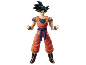 Action figure of a cartoon character in an orange and blue outfit