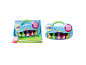 Peppa Pig keyboard in packaging and standalone, blue with Peppa Pig and friends