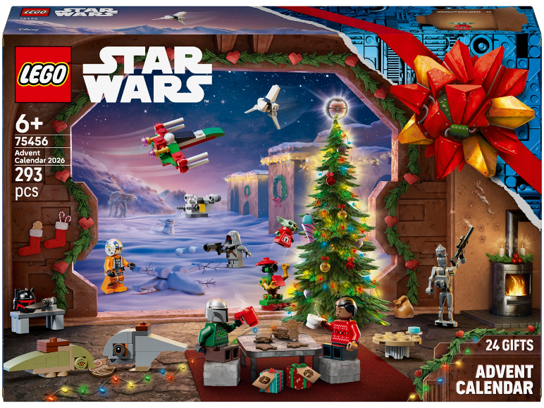 Advent Calendar with 24 gifts and 293 pieces, featuring a winter space adventure theme.