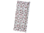 Gift wrap with a pattern of pine cones, branches, and red berries.