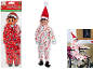 Christmas pyjamas for elf in red and white with patterns
