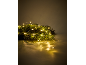 Fir branch with a string of warm white LED lights.